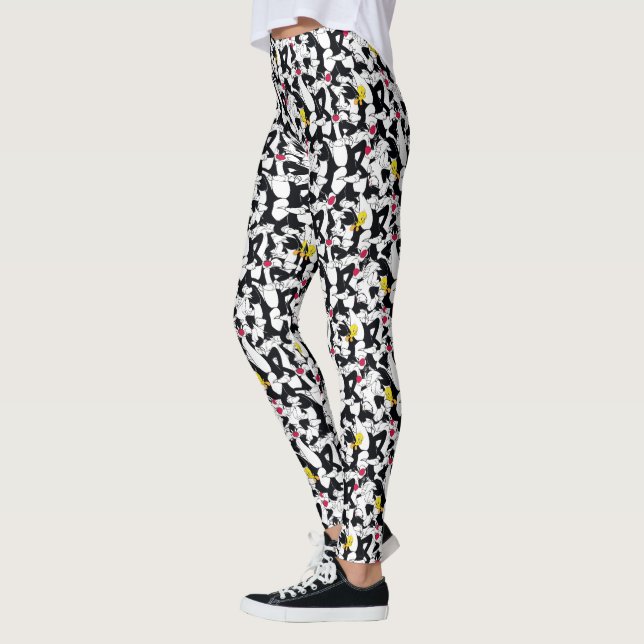 SYLVESTER™ & TWEETY™ Mönster Leggings (Vänster)