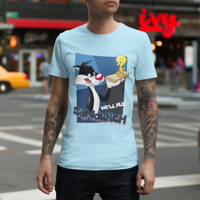 SYLVESTER™ & TWEETY™ "Vi spelar Sandwich" T Shirt (Skapare uppladdad)