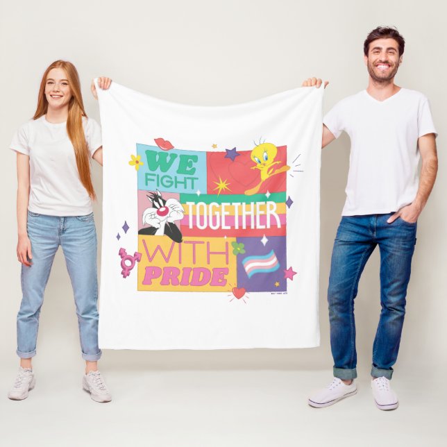 SYLVESTER™ & TWEETY™| We Fight Together With Pride Fleecefilt (På plats)