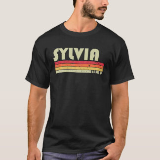 SYLVIA Gift Namn Personlig Retro Vintage 80s 90 T Shirt