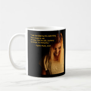Sylvia Plath citat om mörker Kaffemugg