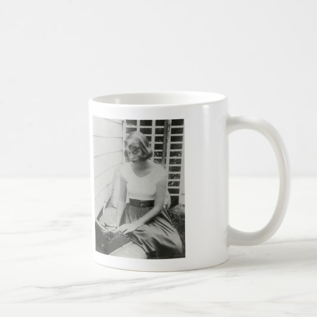 Sylvia Plath skrivmaskinsmugg Kaffemugg (Höger)