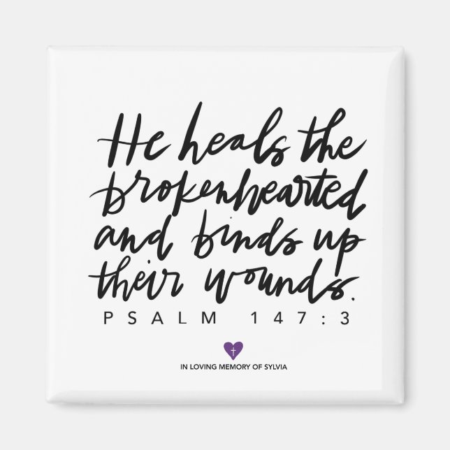 SylviasStory Psalm Square Magnet (Framsidan)