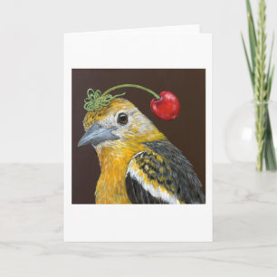 Sylvie the Baltimore oriole-hälsningskort Kort