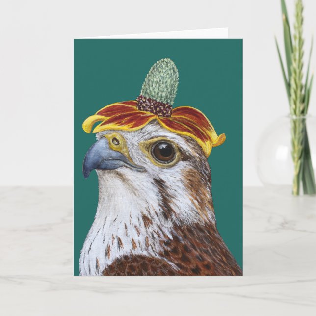 Sylvie the prairie falcon Folets Greeting Card Kort (Framsida)