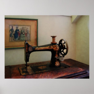 Symaskin och Lithograph Poster