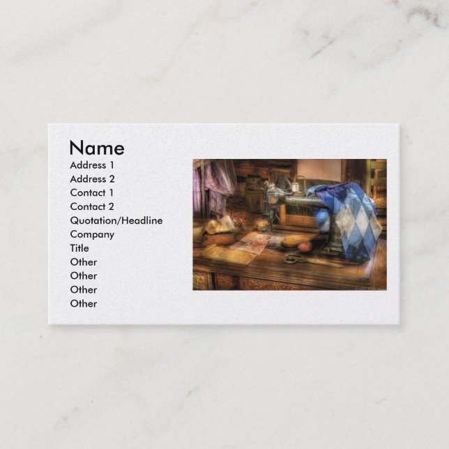 Symaskin - symaskin III Visitkort (Framsida)