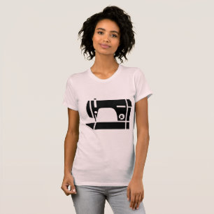 Symaskinkvinna T-tröja T-shirt