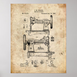 Symaskinpatent Poster