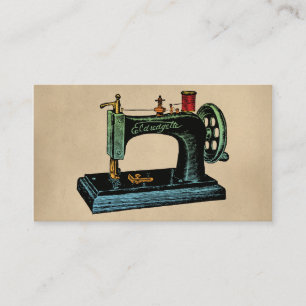 Symaskinvintageillustration Visitkort