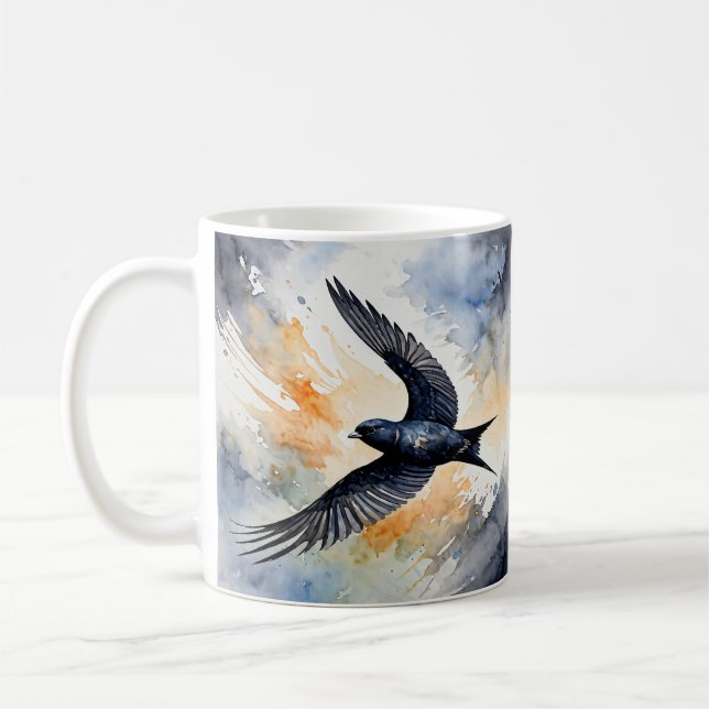 Symbiotisk Himlar Dancer: Gracval Swift BIrd Kaffemugg (Vänster)