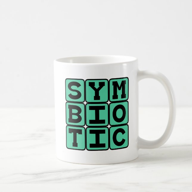 Symbiotisk, samberoende relation kaffemugg (Höger)