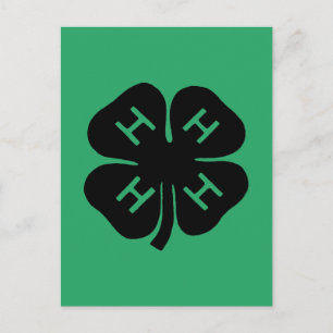 Symbol: 4-H-Klubb Vykort