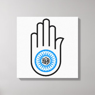 Symbol Ahimsa Hindu Buddhist Jainist Jainism Hand Canvastryck