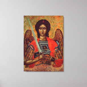 Symbol av ängeln Michael, grek, 18th århundrade Canvastryck