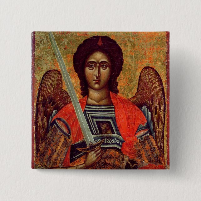 Symbol av ängeln Michael, grek, 18th århundrade Knapp (Framsida)