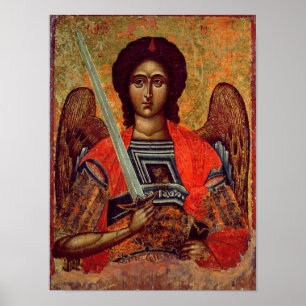 Symbol av ängeln Michael, grek, 18th århundrade Poster
