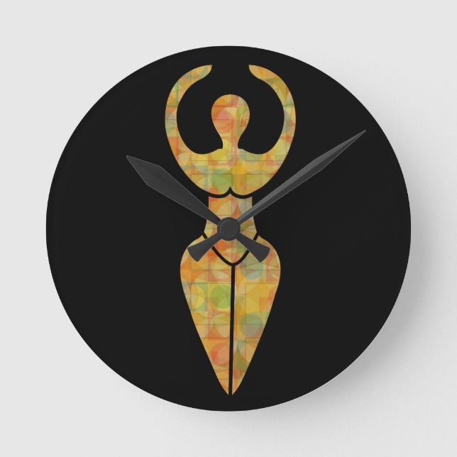 Symbol av den Wiccan gudinnan Rund Klocka (Framsida)