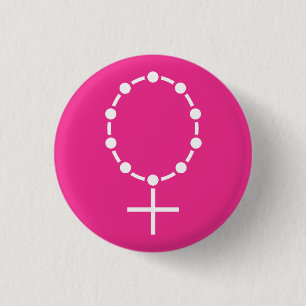 symbol av feminism och tro knapp