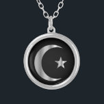 Symbol av islam silverpläterat halsband<br><div class="desc">Symbol av islam</div>