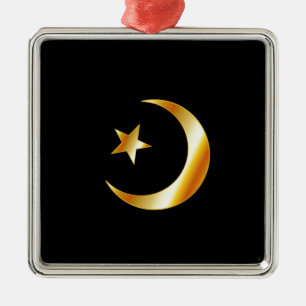 Symbol av islamreligionen julgransprydnad metall