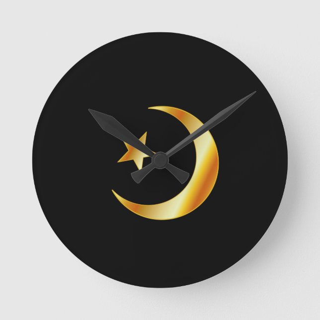 Symbol av islamreligionen rund klocka (Framsida)