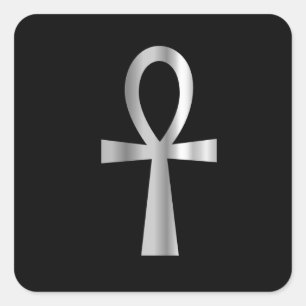 Symbol av Kemetism- Ankh Fyrkantigt Klistermärke