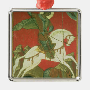 Symbol av St George och draken Julgransprydnad Metall