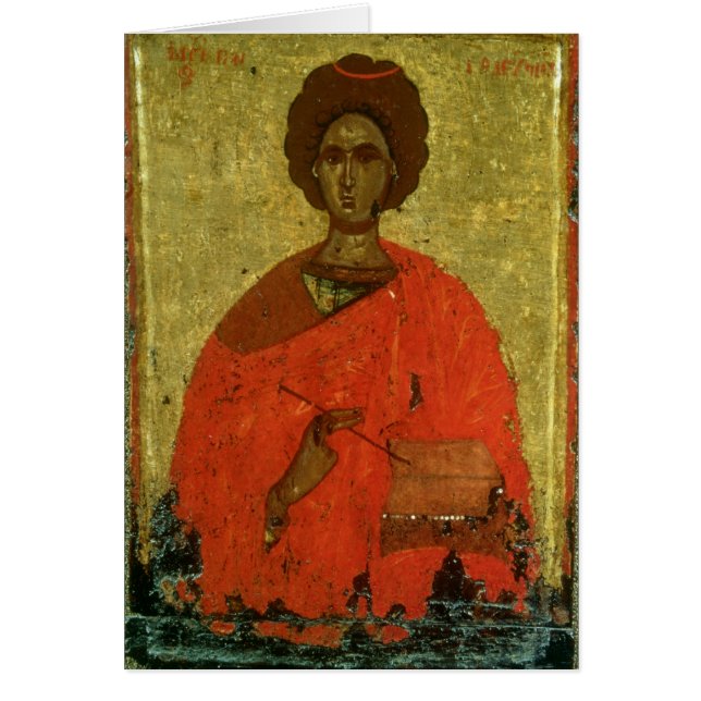 Symbol av St. Pantaleon av Nicomedia Hälsningskort (Framsidan)