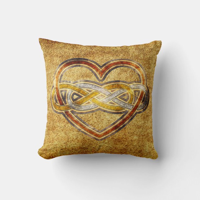 Symbol dubbel Infinity Hjärtat BiColor Kudde (Framsida)