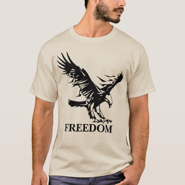 Symbol Eagle Freedom. Personlig T Shirt (Framsida)