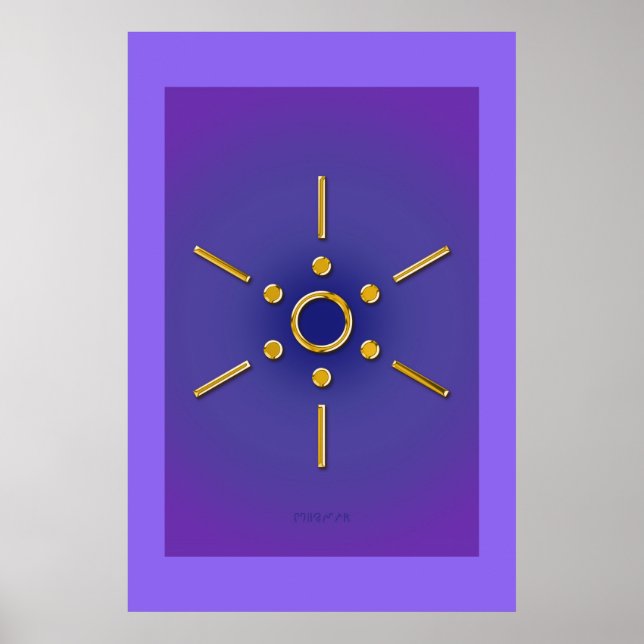 Symbol Elomin / guld blå violett Poster (Framsidan)