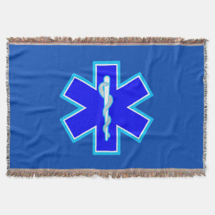 Symbol EMS Blue - Star i Life Sjukvårdare Filt