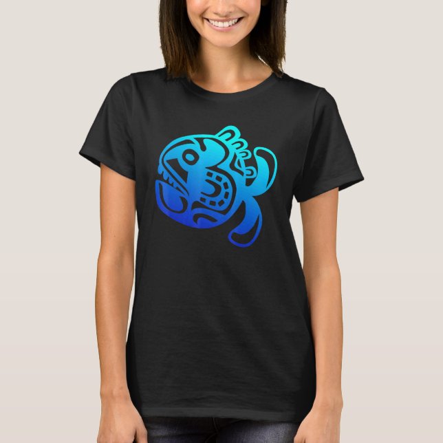 Symbol Fish Culture Haka Kia Ora Dance Nya Zeeland T Shirt (Framsida)