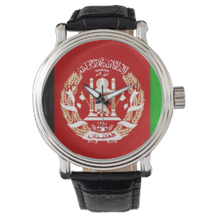 Symbol för Afghanistan landflagga long Armbandsur