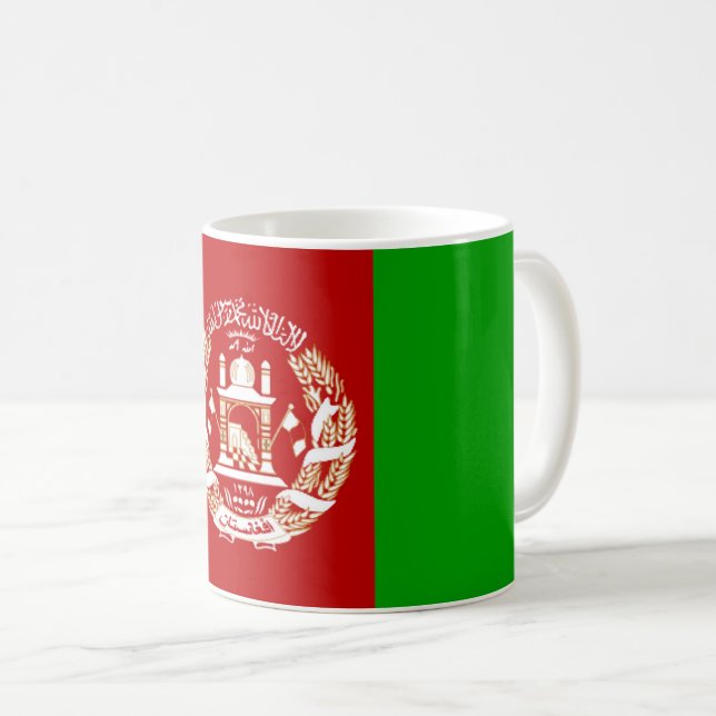 Symbol för Afghanistan landflagga long Kaffemugg (Framsida höger)