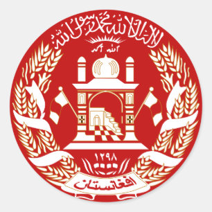 Symbol för Afghanistan officiellt Runt Klistermärke