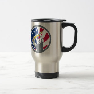 Symbol för amerikanelektrikerUSA flagga Resemugg