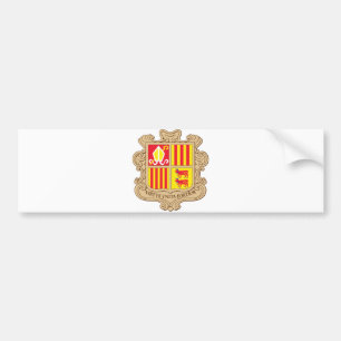 Symbol för Andorra officiellt vapensköldheraldik Bildekal