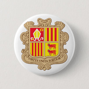 Symbol för Andorra officiellt vapensköldheraldik Knapp