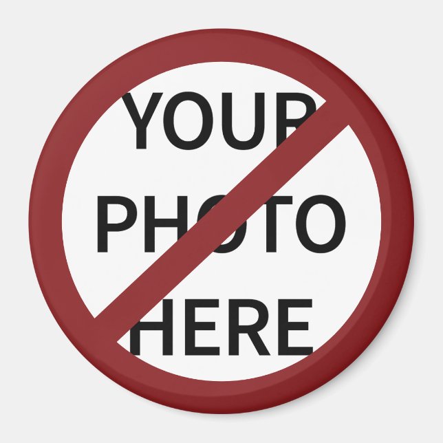 Symbol för anpassadets röda bandcirkel magnet (Framsidan)