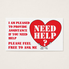 SYMBOL FÖR ASSISTANS/HJÄLP-LEVERANTÖRER VISITKORT