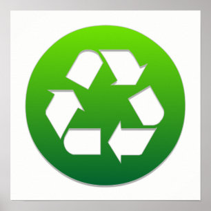Symbol för återanvändning av grönt poster