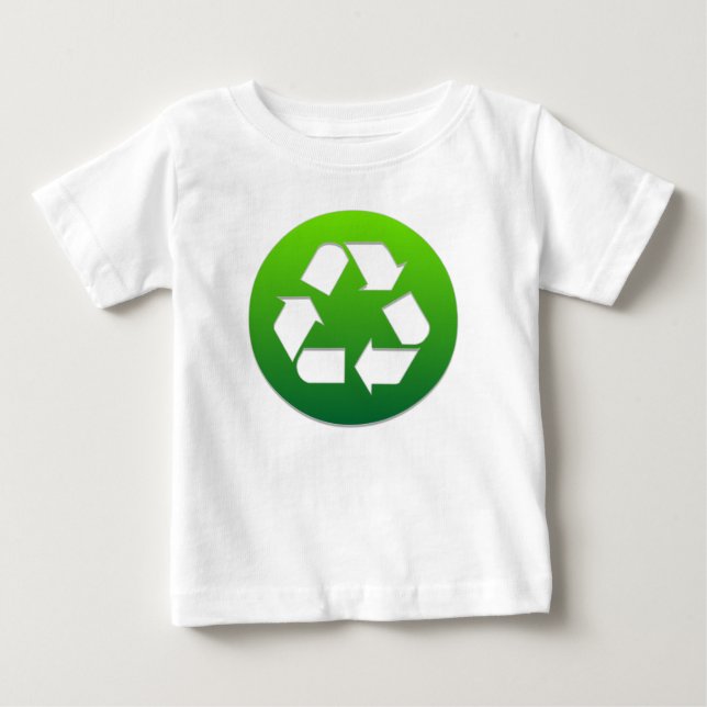 Symbol för återanvändning av grönt t shirt (Framsida)