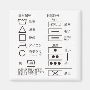 Symbol för att Tvätta indikeringsmagnet Magnet