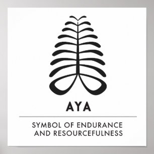 Symbol för AYA   av uttålighet och självständighet Poster
