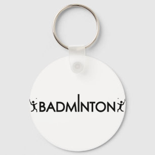 symbol för badmintonspelaretext nyckelring