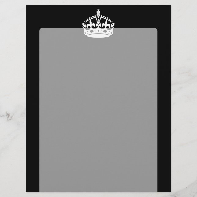 Symbol för behålla LUGN KRONA på svart (Framsida)