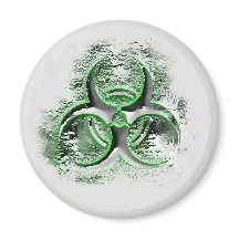 Symbol för biofarosymbolen glödande silvermagnet