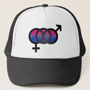 symbol för bisexuell person 3D Truckerkeps